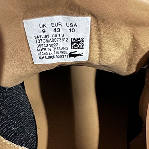 Lacoste Men's Bayliss 119 1 U Sneakers size.10 inch. - Picture 14 of 14